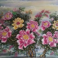 Gemstone painting - peony 9