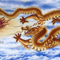 Gemstone painting - red dragon