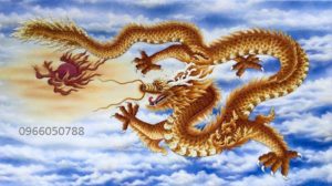Gemstone painting - red dragon