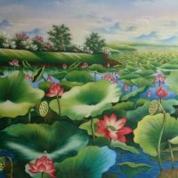 Gemstone painting - shower