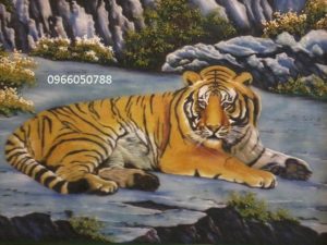 Gemstone painting - tiger 4