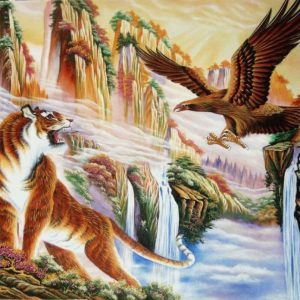 Gemstone painting - tiger eagle