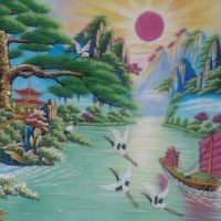 Gemstone painting - Vietnamese water-colour 10