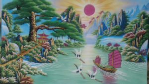 Gemstone painting - Vietnamese water-colour 10