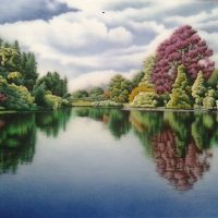 Gemstone painting - Vietnamese water-colour