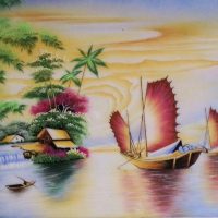 Gemstone painting - Vietnamese water-colour 22