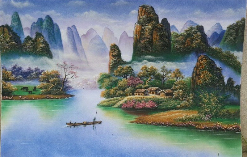 Gemstone painting - Vietnamese water-colour 6
