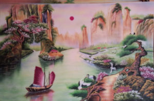 Gemstone painting - Vietnamese water-colour 9