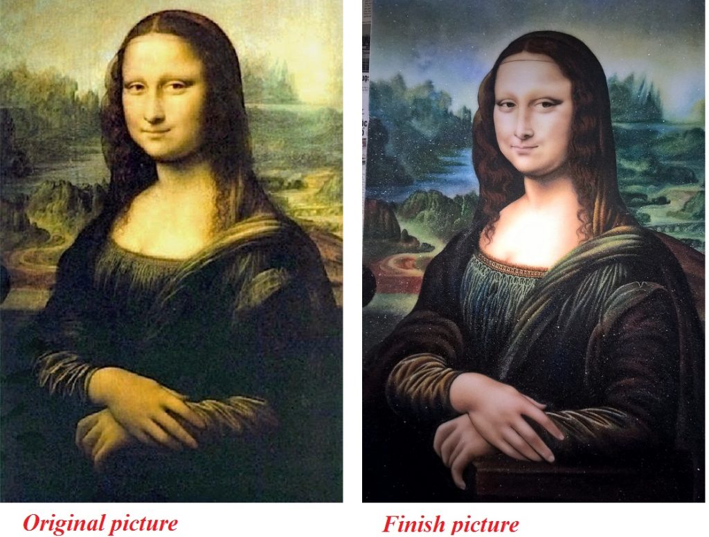 Gemstone painting Mona Lisa-2