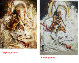Gemstone-painting Sun Wu-k'ung
