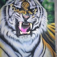 Gemstone painting tiger 6