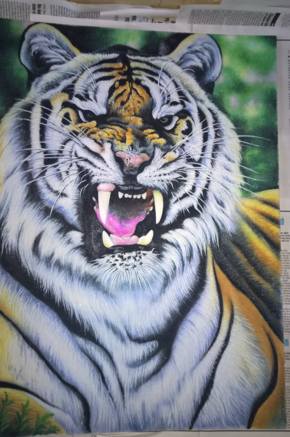 Gemstone painting tiger 6