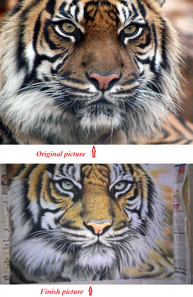 Gemstone painting tiger-8