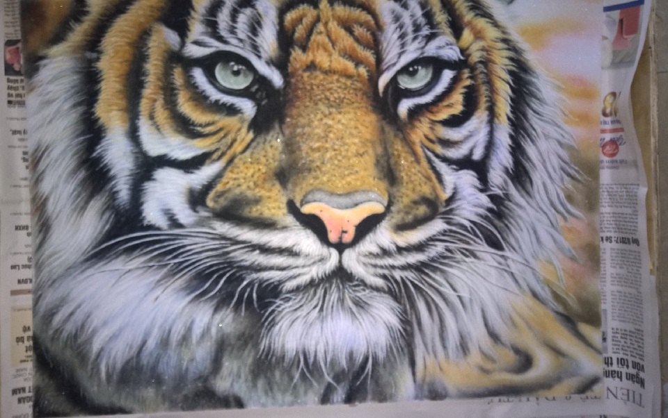 Gemstone painting tiger 8
