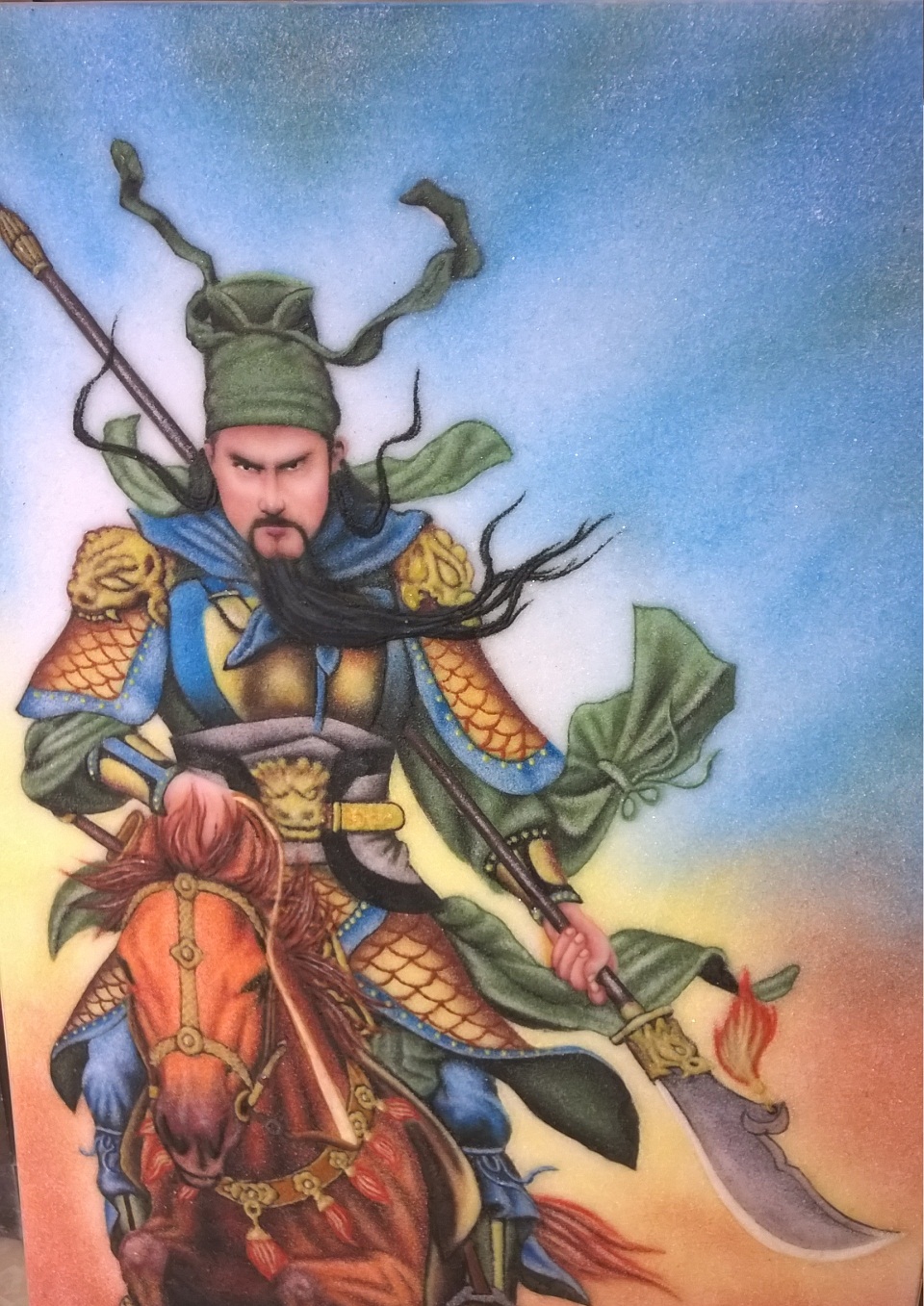 Gemstone painting Guan Yu Warrior 2
