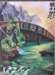 Gemstone painting Guan Yu Warrior