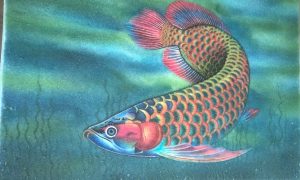 Gemstone painting fish 1