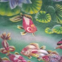 Gemstone painting nine fishs