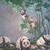 Gemstone painting panda