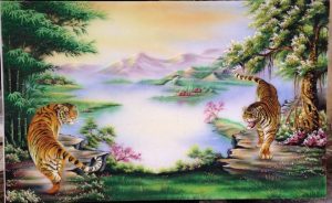 Gemstone painting tiger 1