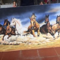 gemstone painting six horse